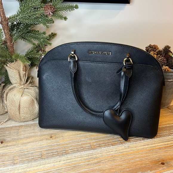 Black Irregular Heart Keychain Bag Charm Pendant Vegan Leather NWOT - Picture 3 of 5